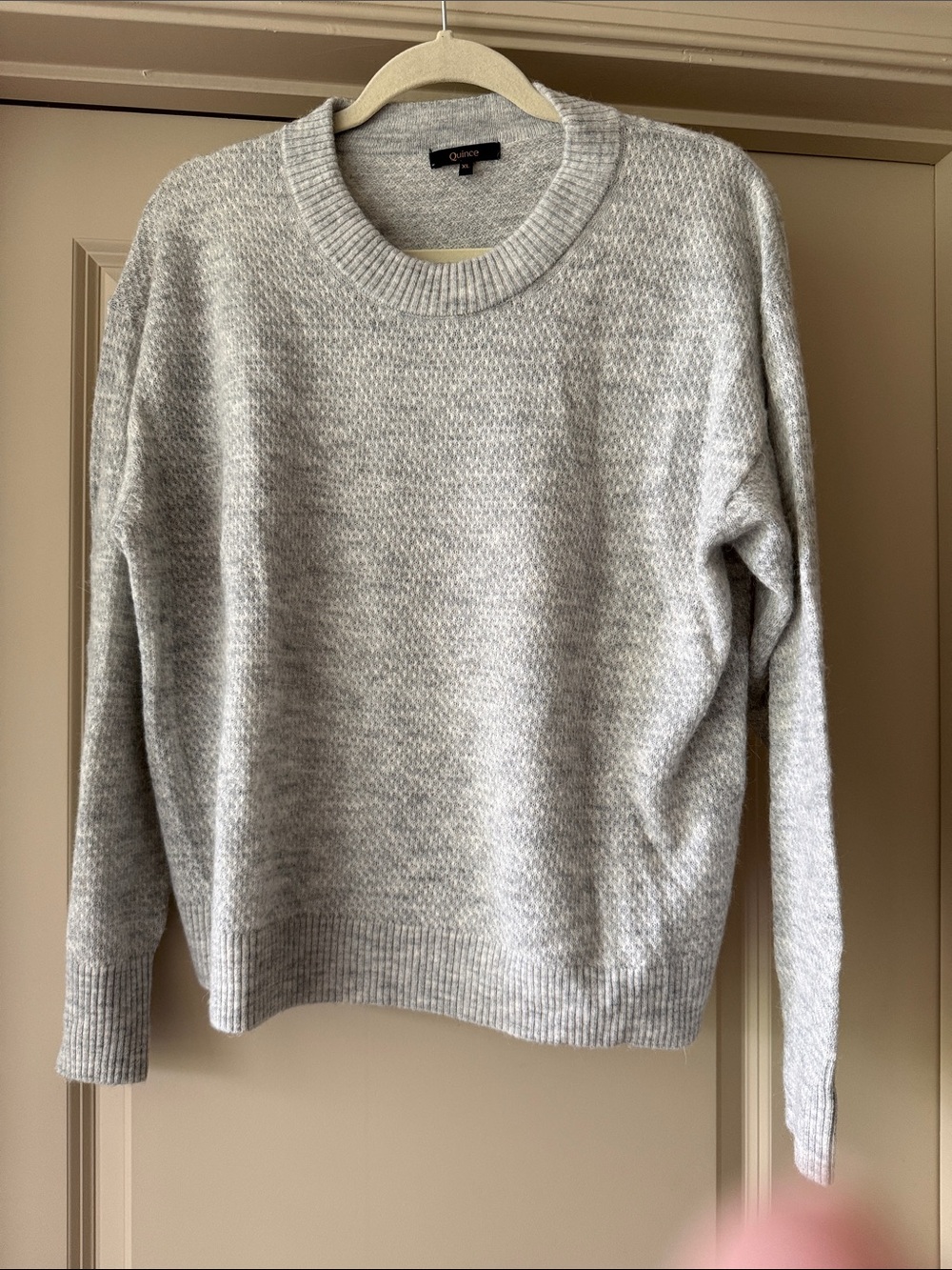 Quince Women's Heather Gray Crewneck Sweater